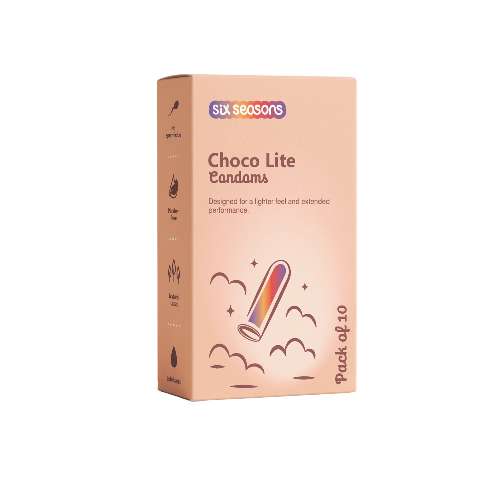 Choco Lite, Ultra-Thin Long Lasting Condoms with Benzocaine 4.5%