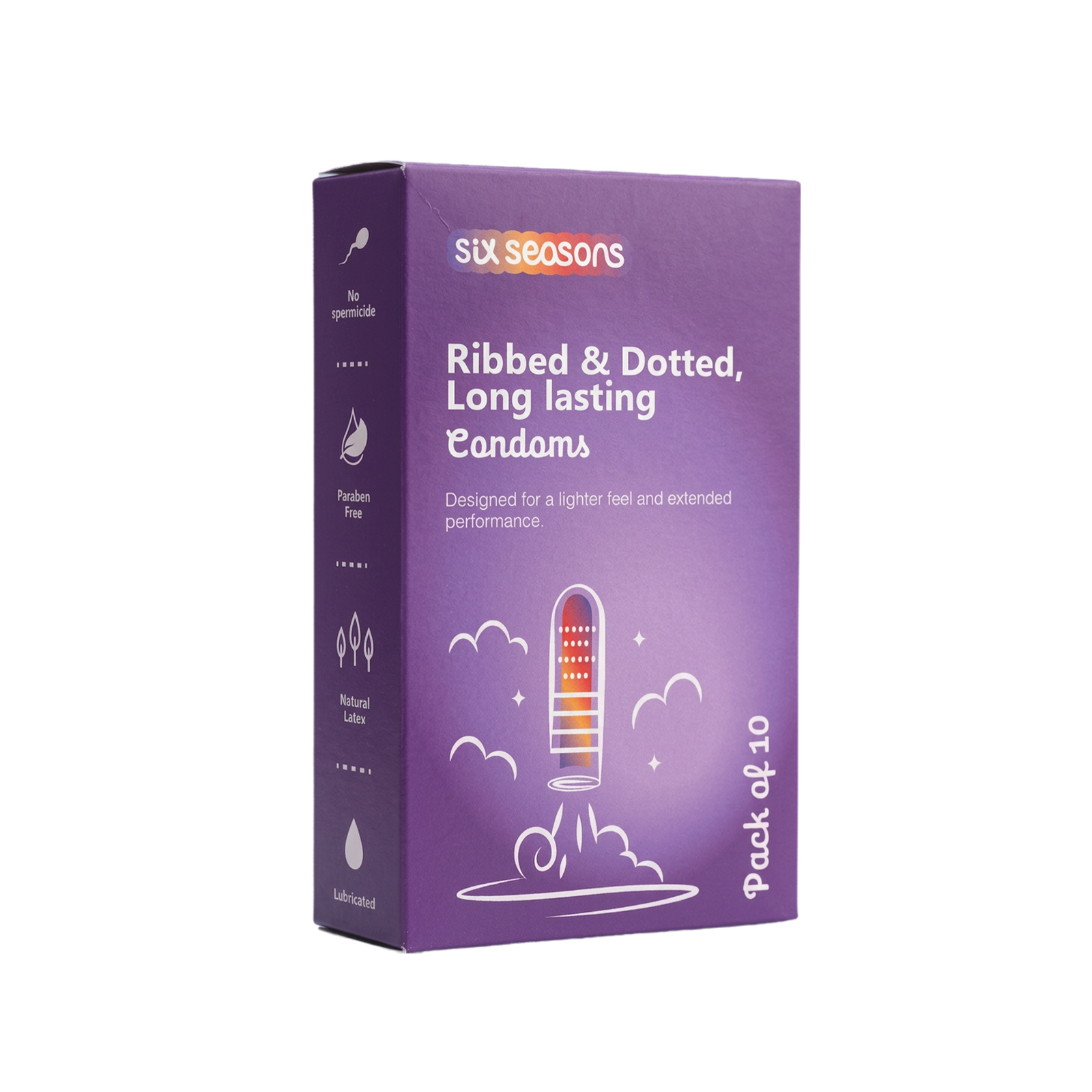 Ribbed & Dotted, Long Lasting Condoms with Benzocaine 4.5%