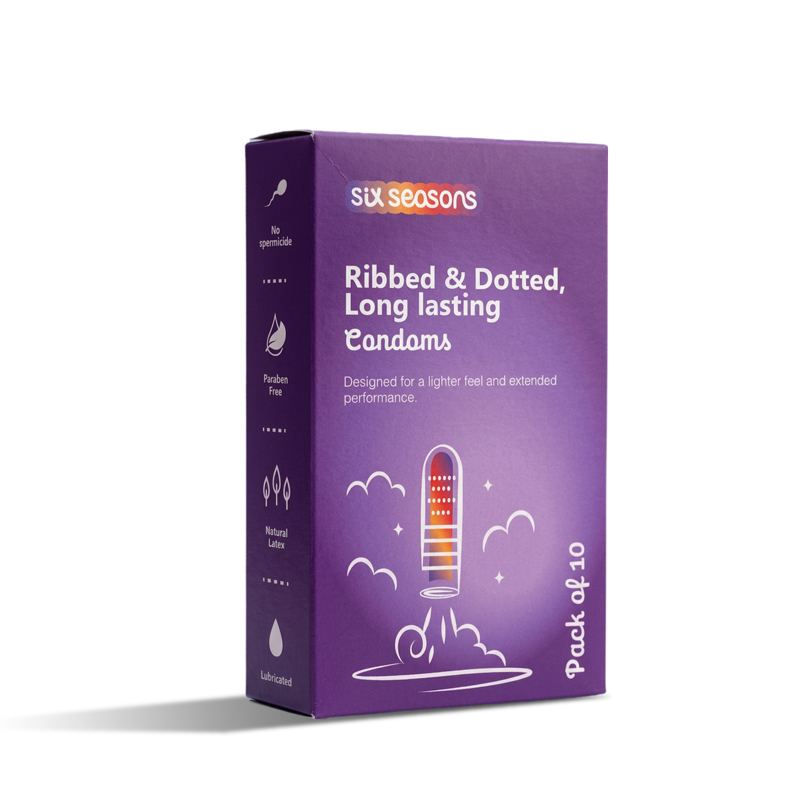 Ribbed & Dotted, Long Lasting Condoms with Benzocaine 4.5%