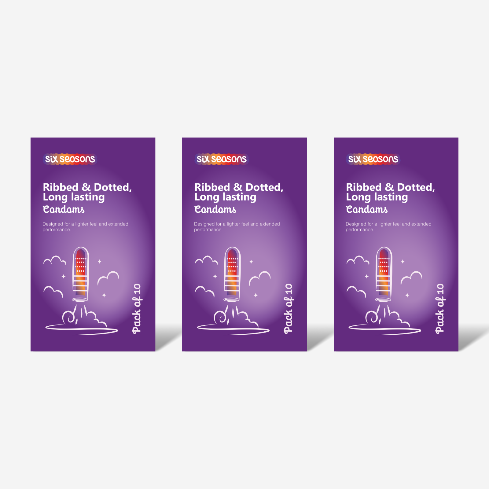 Ribbed & Dotted, Long Lasting Condoms with Benzocaine 4.5%