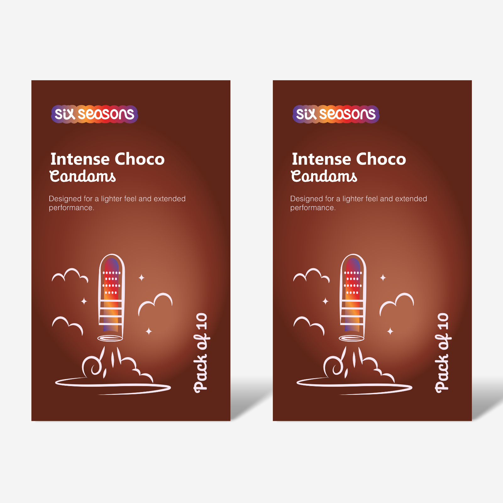 Intense Choco Ribbed & Dotted, Long Lasting Condoms with Benzocaine 4.5%