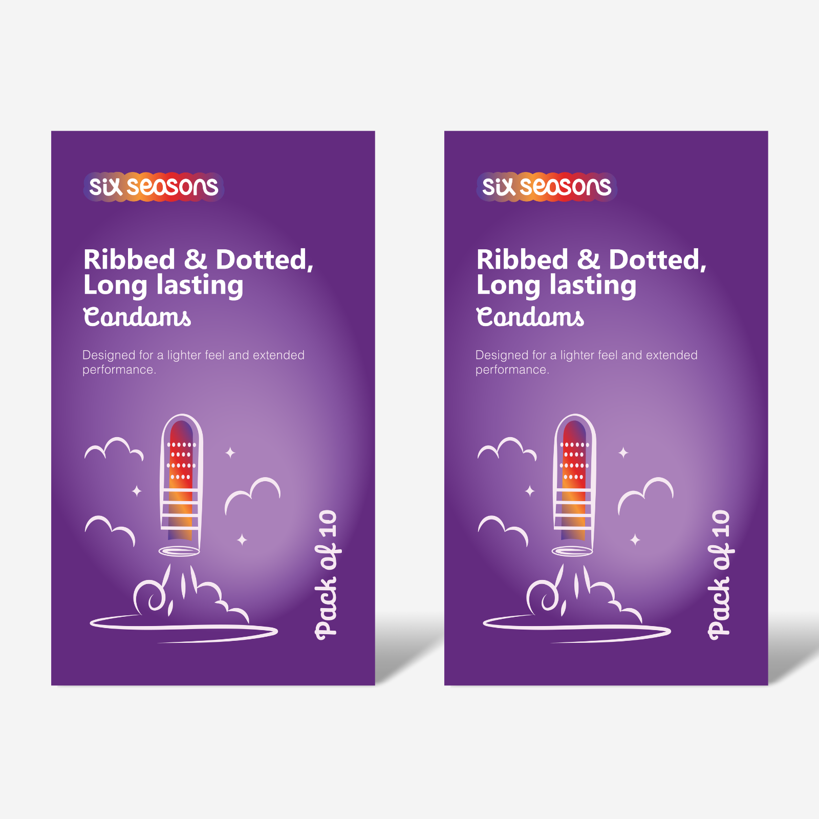 Ribbed & Dotted, Long Lasting Condoms with Benzocaine 4.5%