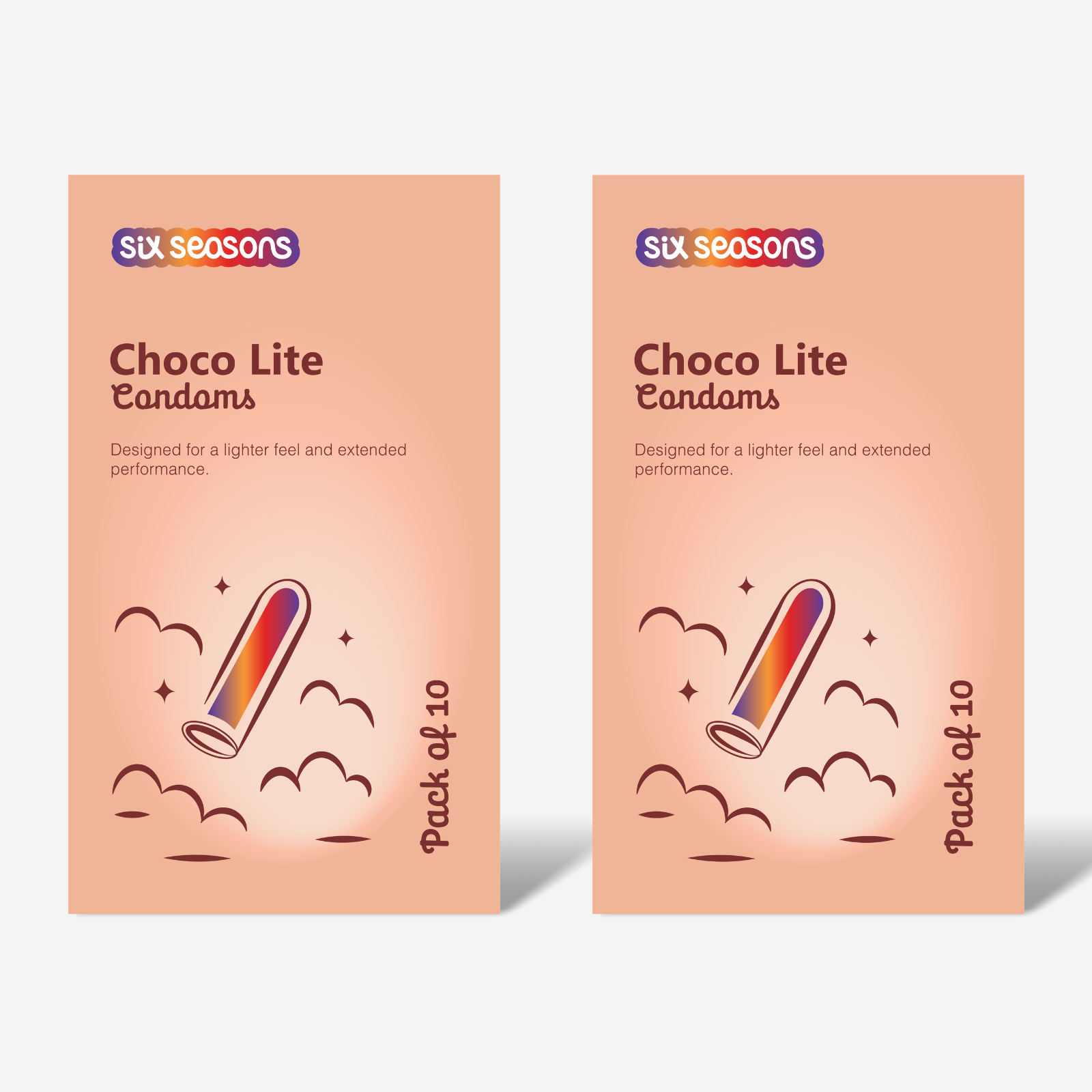Choco Lite, Ultra-Thin Long Lasting Condoms with Benzocaine 4.5%