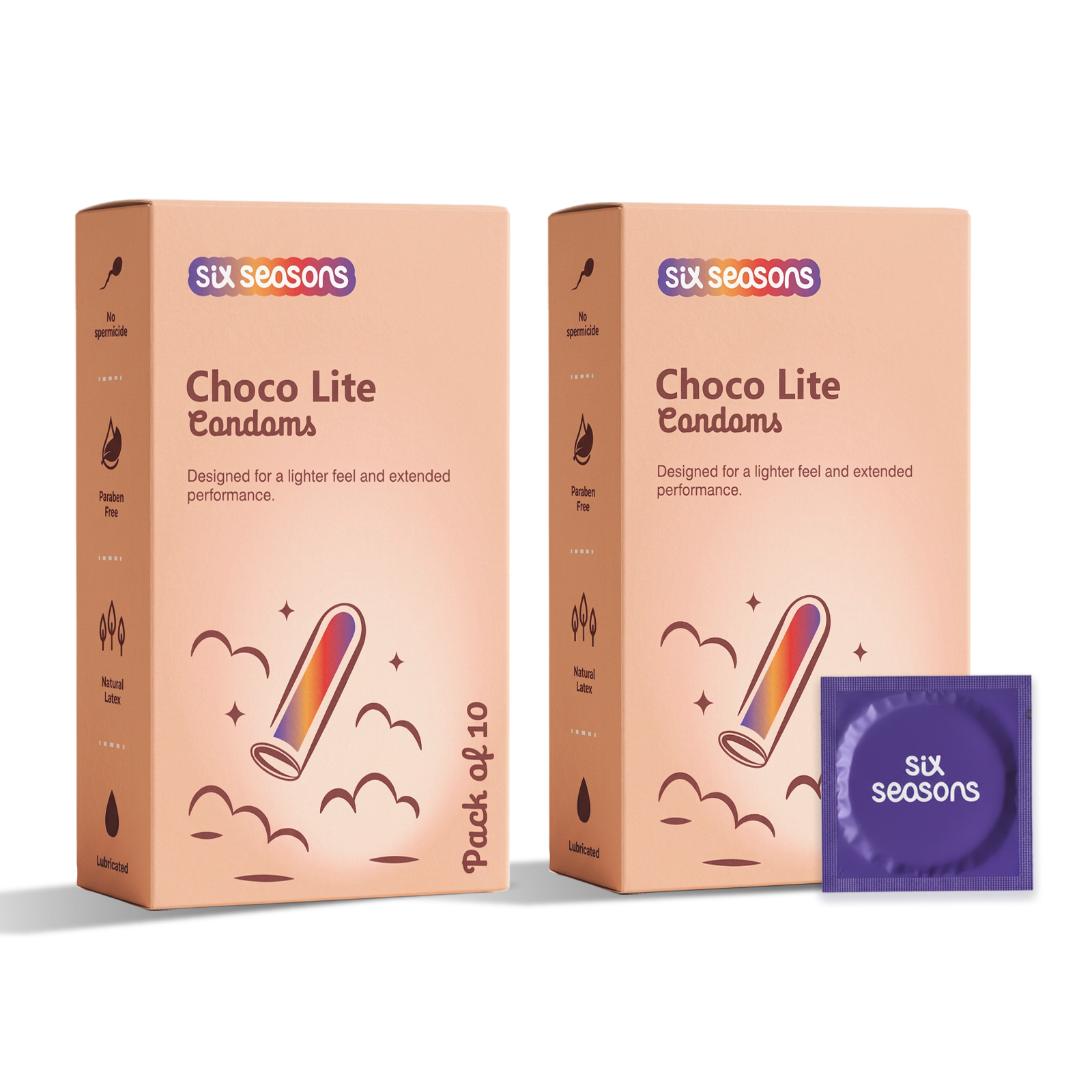 Choco Lite, Ultra-Thin Long Lasting Condoms with Benzocaine 4.5%